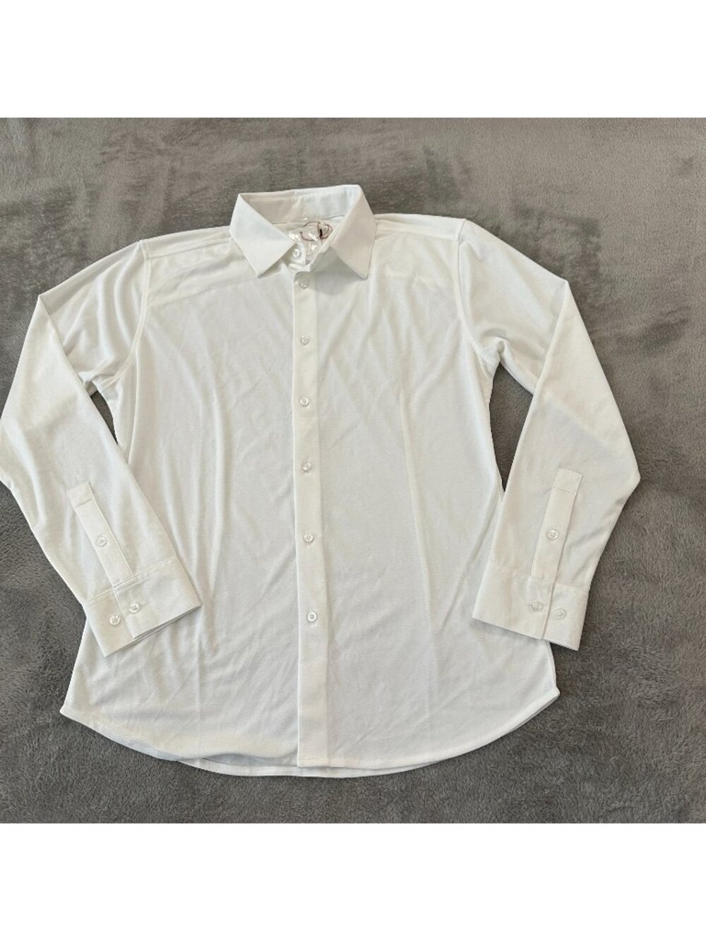 NWT Quince Commuter Stretch Pique Large Mens Long Sleeve White Button Down Shirt